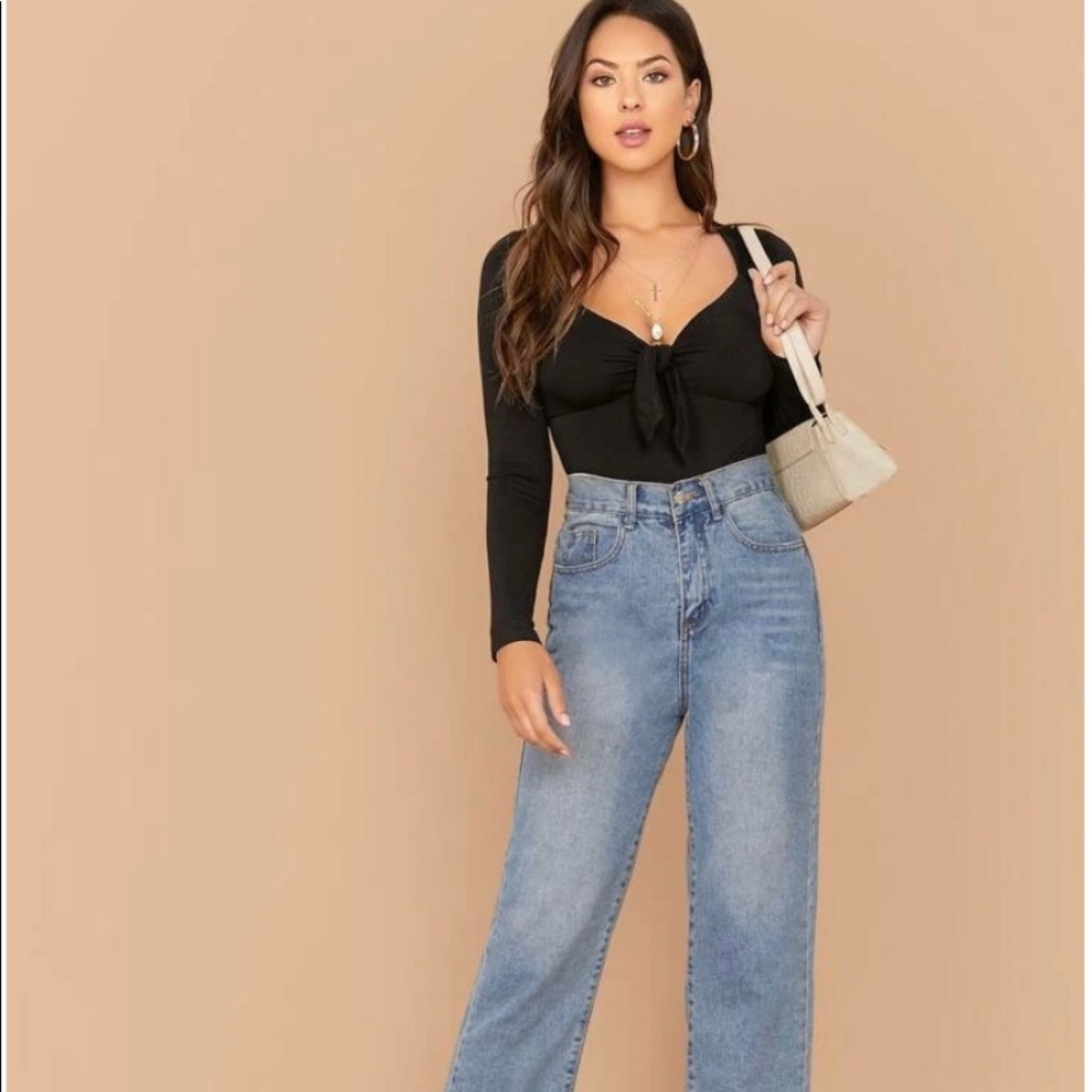 Shein long sleeve tie top bundle